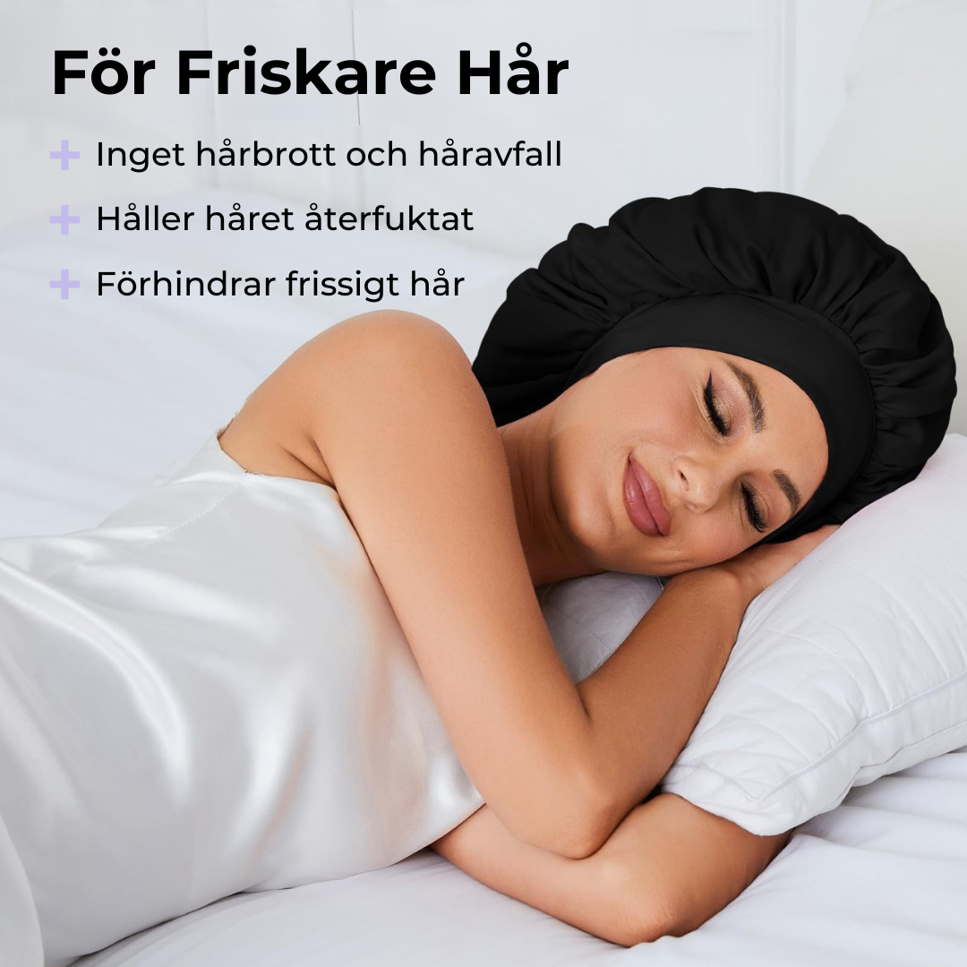 Silkella Luxe ☆ Premium Nattmössa av 100% Äkta Mullbärssilke