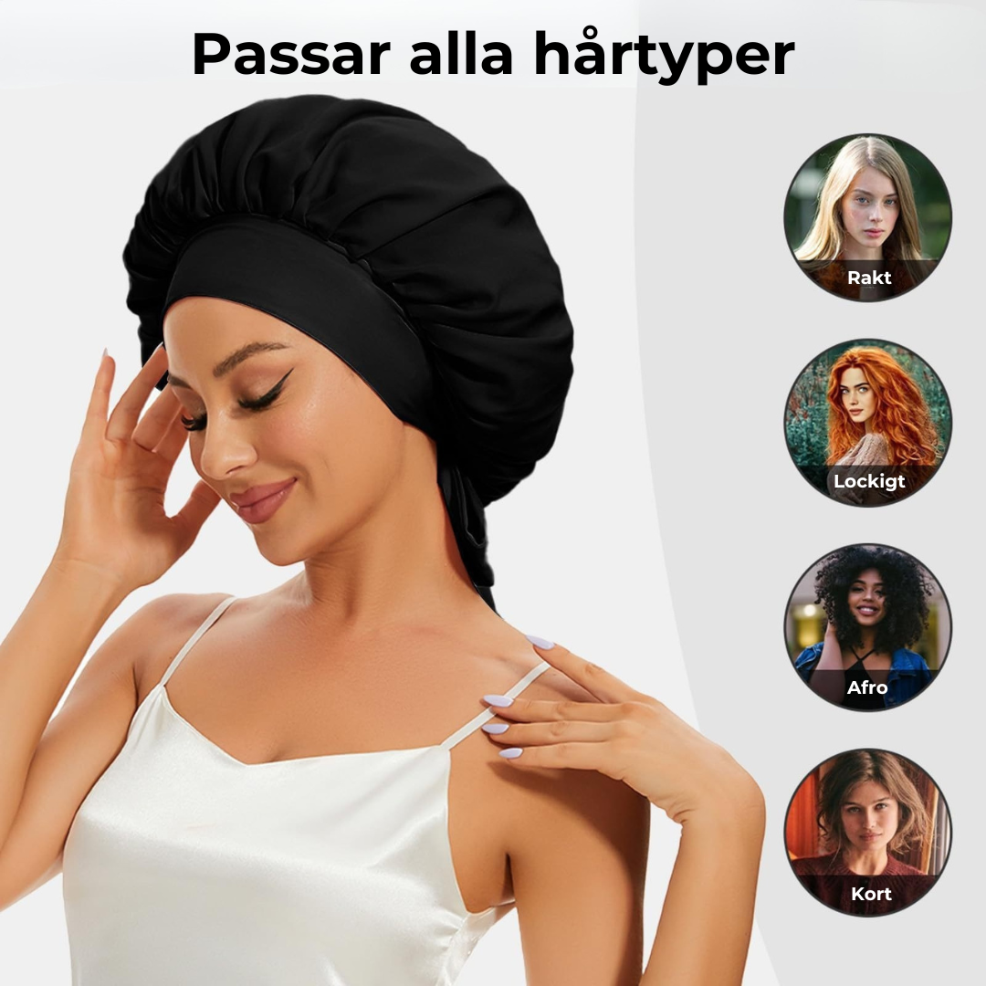 Silkella Luxe ☆ Premium Nattmössa av 100% Äkta Mullbärssilke